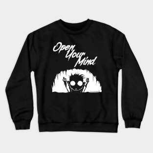 Open Your Mind White Crewneck Sweatshirt